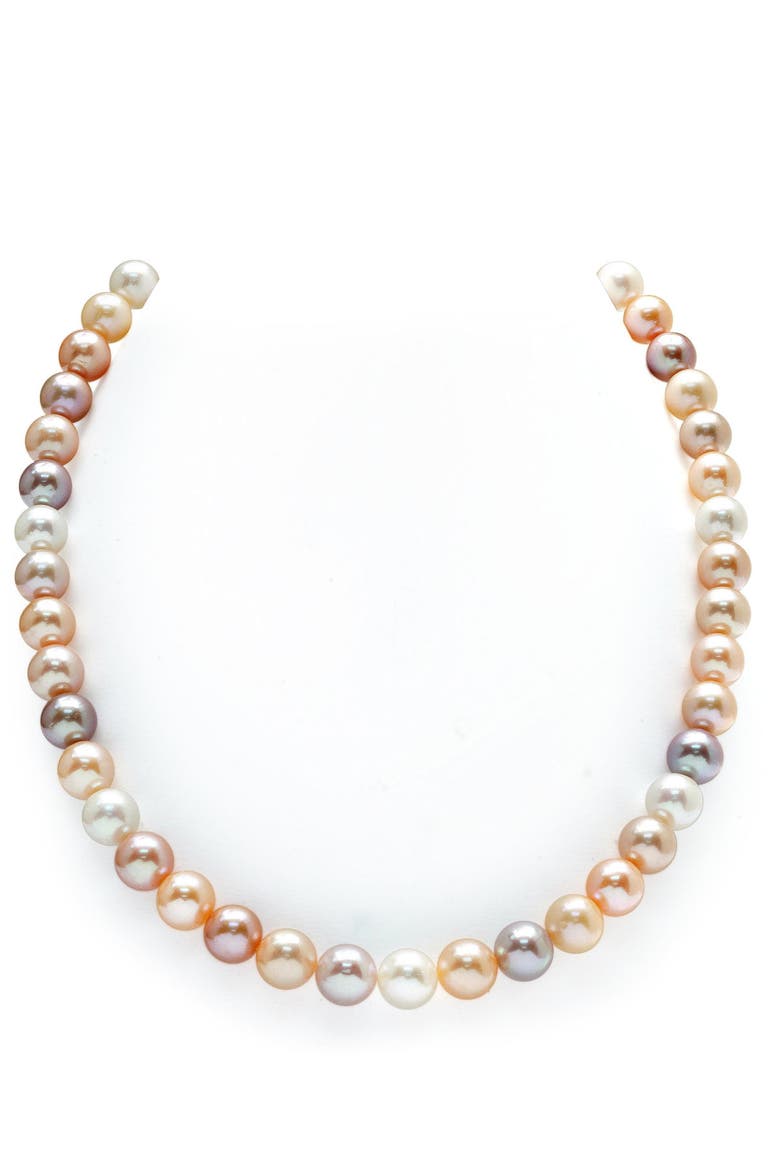 8.5-9.5mm Freshwater Multicolor Pearl Necklace - Premier AAAA Quality, Main, color, Sterling Silver Clasp