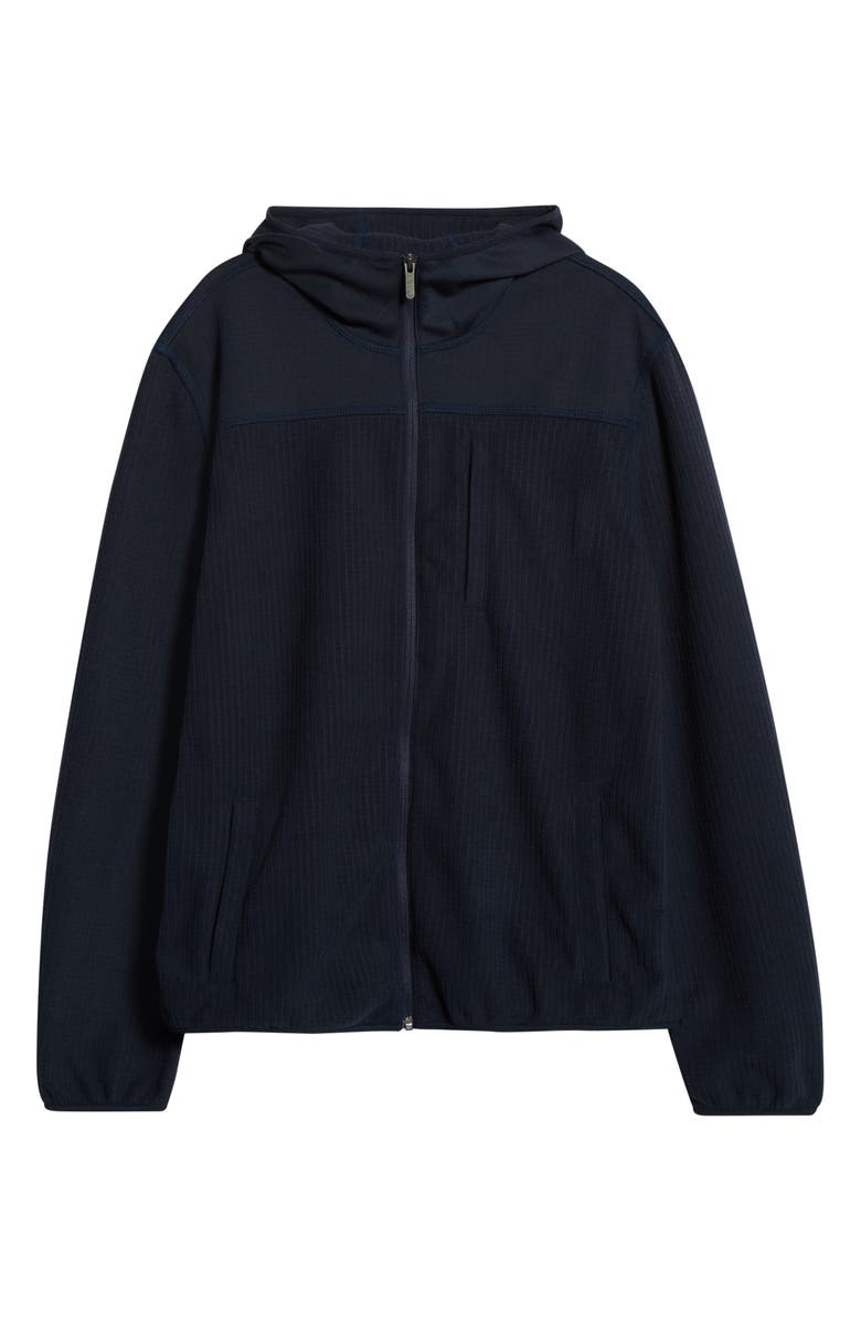 Zella Full Zip Grid Fleece Jacket, Alternate, color, Navy Eclipse