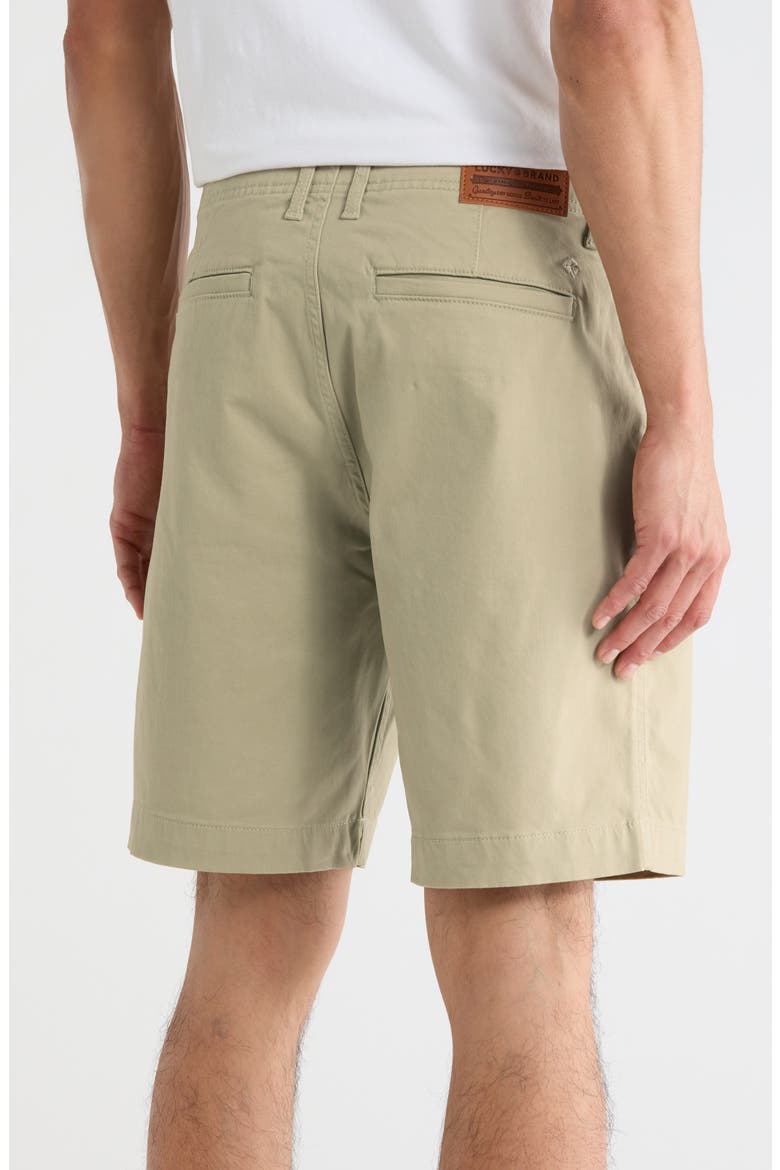 Stretch Cotton Sateen Chino Shorts, Alternate, color, SLATE GREEN