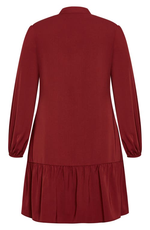 City Chic Charlie Long Sleeve Shirtdress