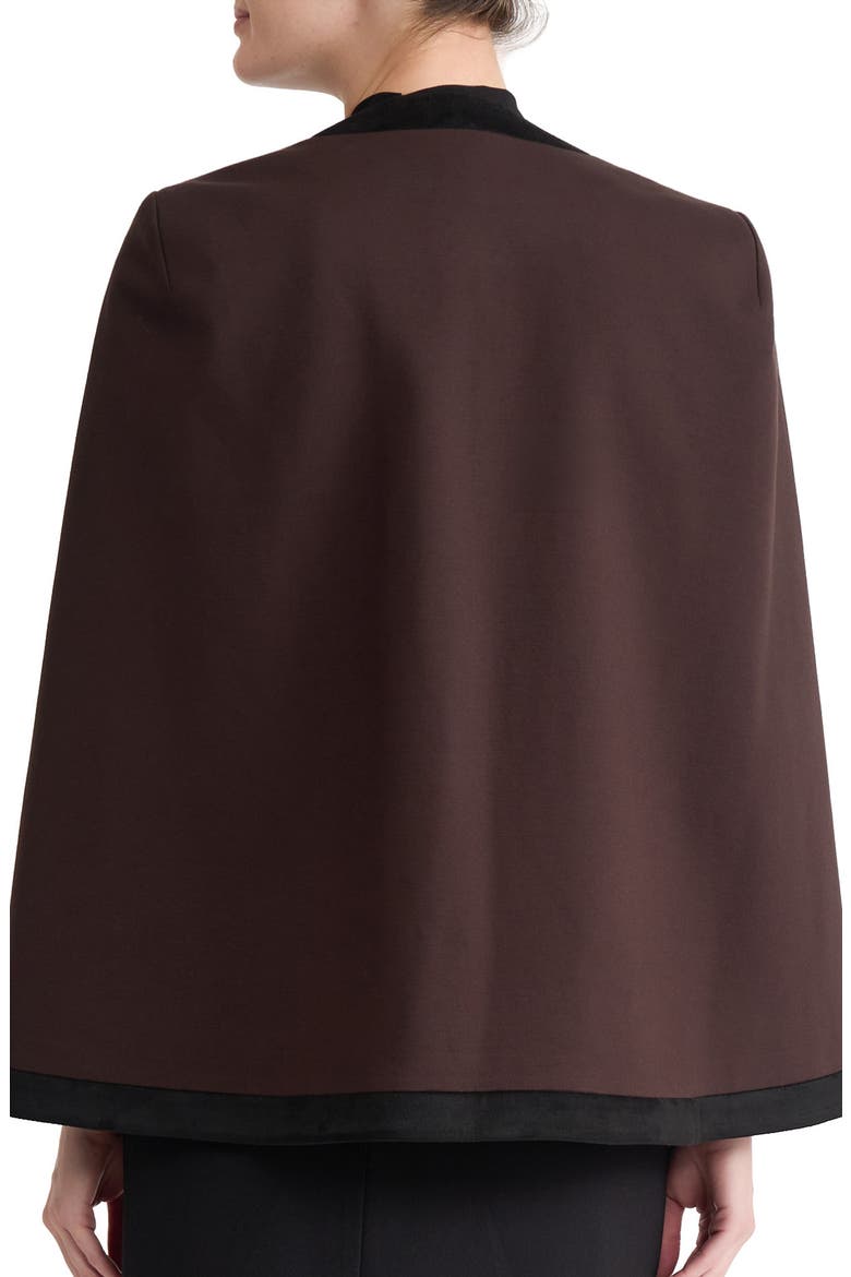Cape with Combo Framing, Alternate, color, RICH CHOCOLATE/ BLACK