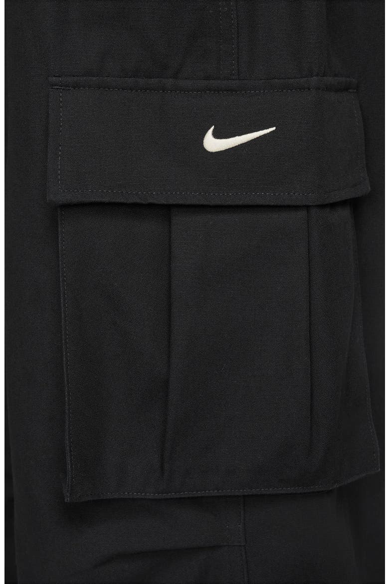 Sportswear Loose Woven Cargo Pants, Alternate, color, BLACK/ SAIL