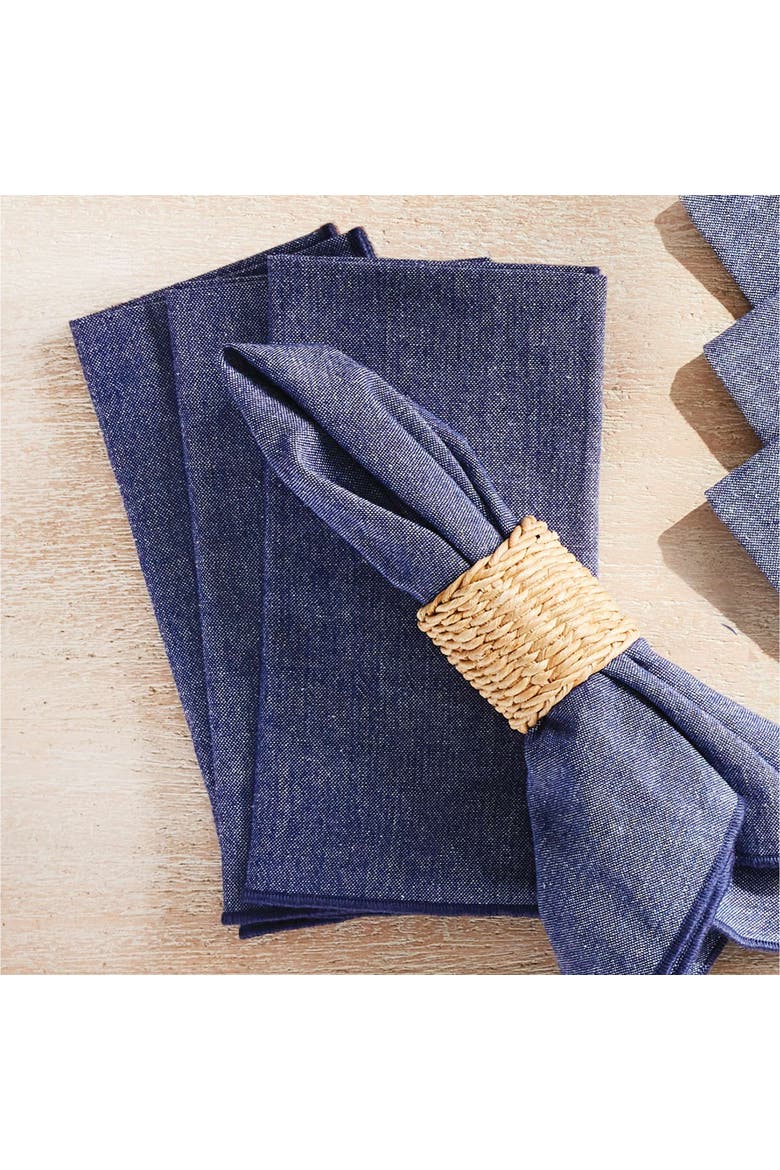 Barclay Butera Miramar Dinner Napkins Set Of 4, Alternate, color, Blue