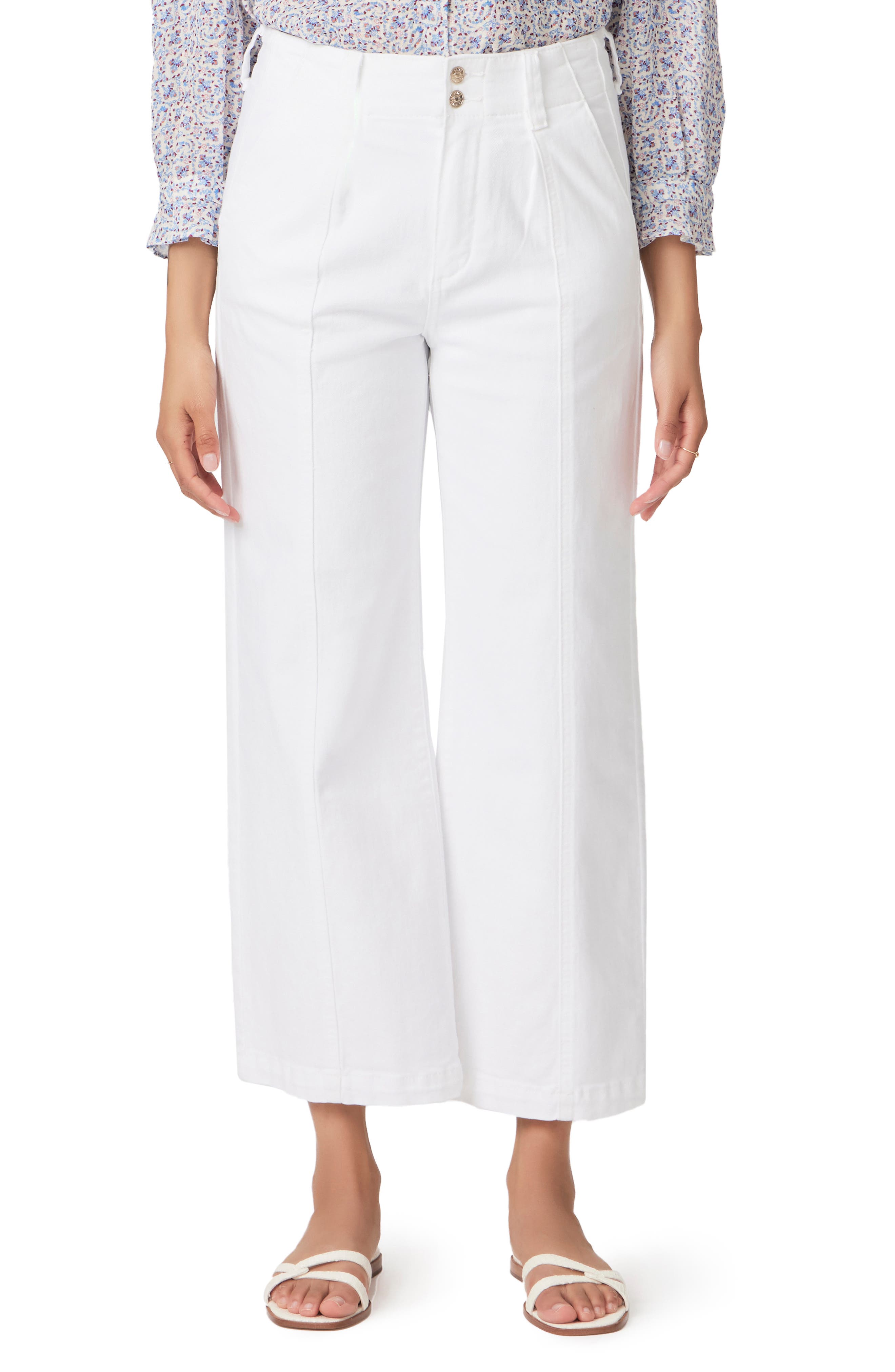 PAIGE Brooklyn High Waist Crop Wide Leg Pants