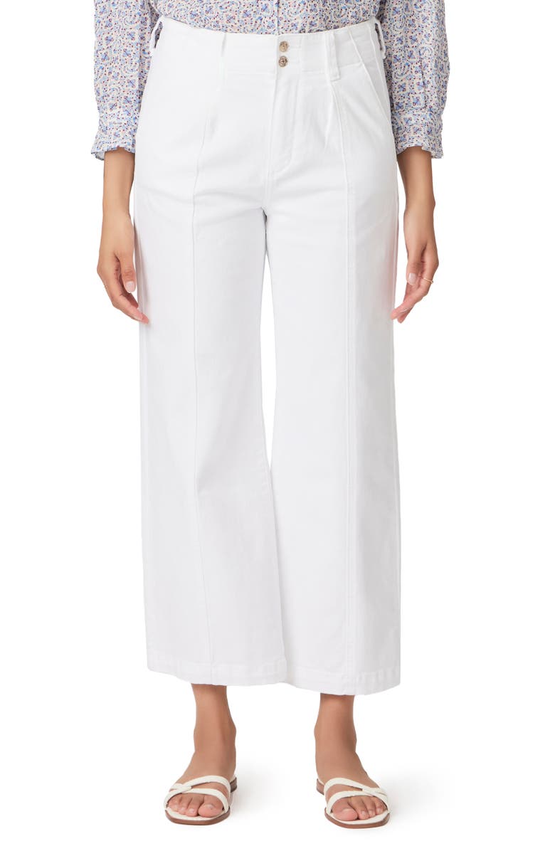 PAIGE Brooklyn High Waist Crop Wide Leg Pants, Main, color, Crisp White