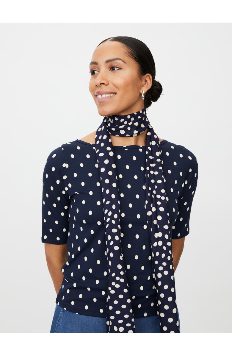 Masai Copenhagen Lightweight Printed Scarf, Alternate, color, Navy Blazer