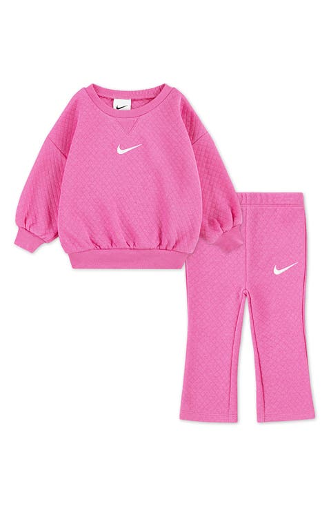 Diamond Jacquard Sweatshirt & Flared Pants Set (Baby)