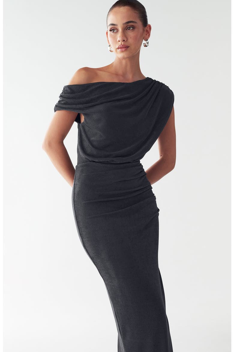 Veleda Midi Dress, Alternate, color, Charcoal