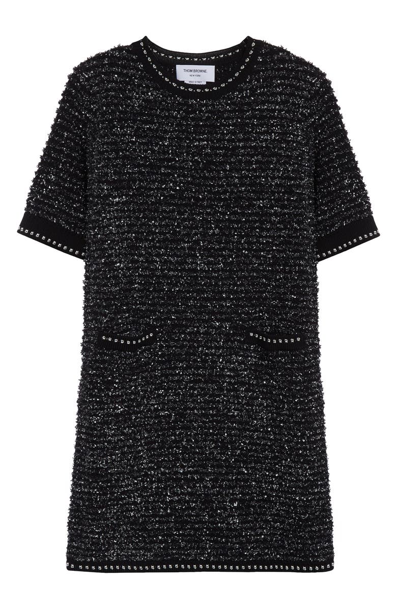 Thom Browne Eyelash Tweed Jacquard Knit Minidress, Alternate, color, 