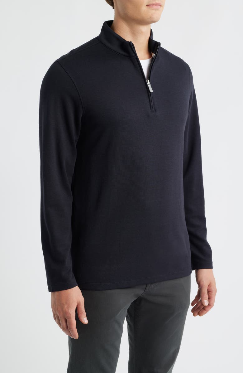 Mizzen+Main KPI Quarter Zip Pullover, Alternate, color, Black
