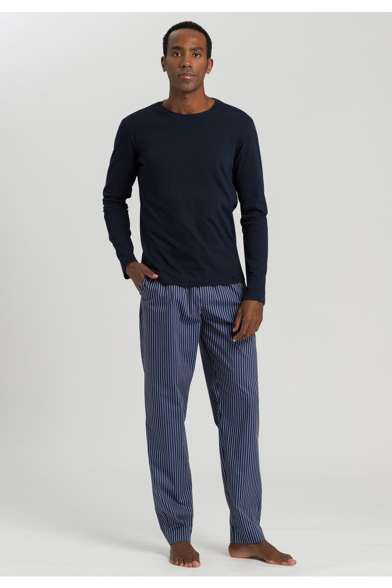 Living Cotton Crew Neck Top, Alternate, color, Deep Navy