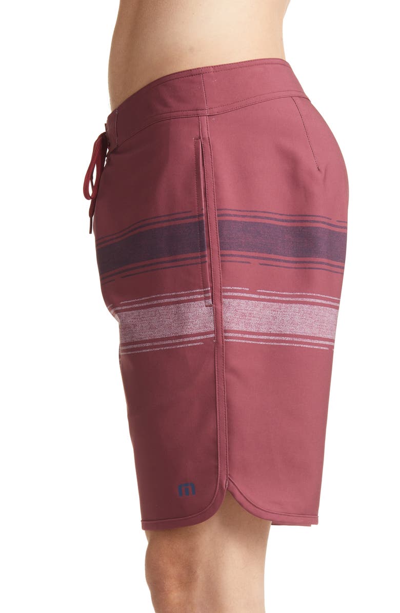TravisMathew Confetti King Swim Trunks, Alternate, color, Ruby Wine