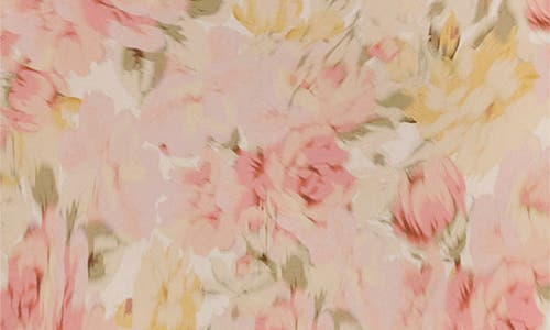 For Love & Lemons Elea Floral Ruffle Open Back Maxi Cocktail Dress In Pink