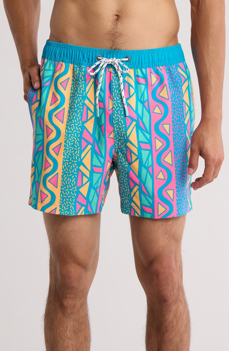 Party Pants Maui Wowie Swim Trunks, Main, color, Teal