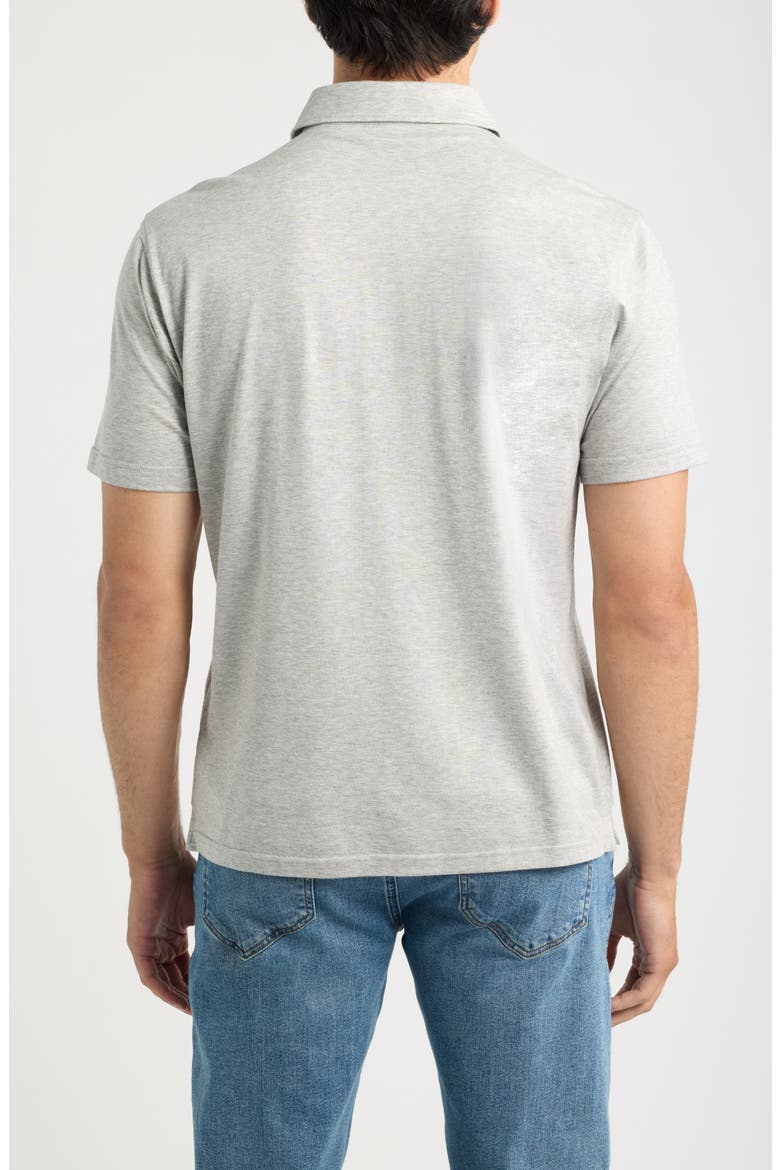 Crown Crafted Excursionist Flex Microstripe Polo, Alternate, color, GALE GREY