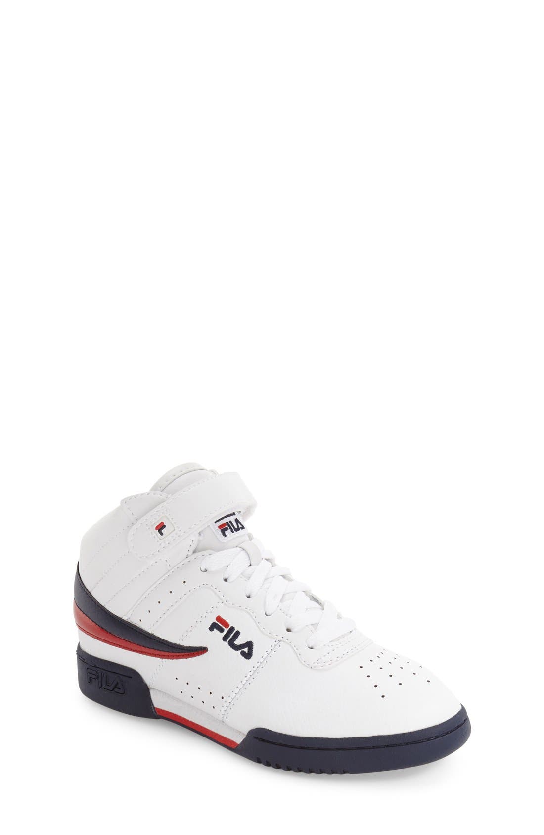 F-13 High Top Sneaker, Main, color, WHITE/ NAVY/ RED