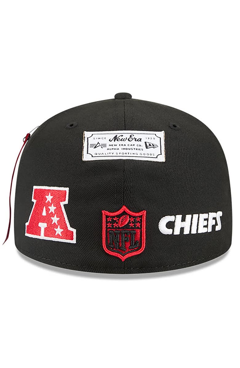 New Era x Alpha Industries Men's New Era x Alpha Industries Black Kansas City Chiefs 59FIFTY Fitted Hat, Alternate, color, Black