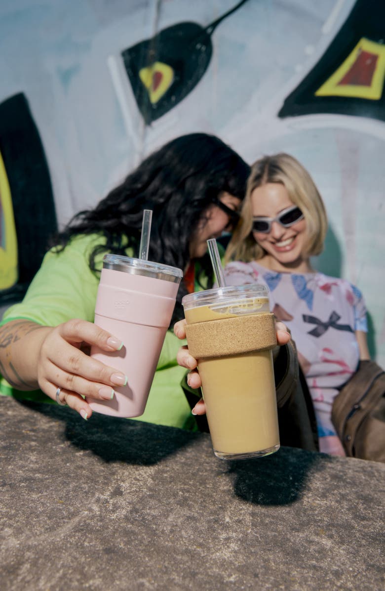 KEEPCUP Cold Cup Cork with Coffee Straw, Alternate, color, Clear