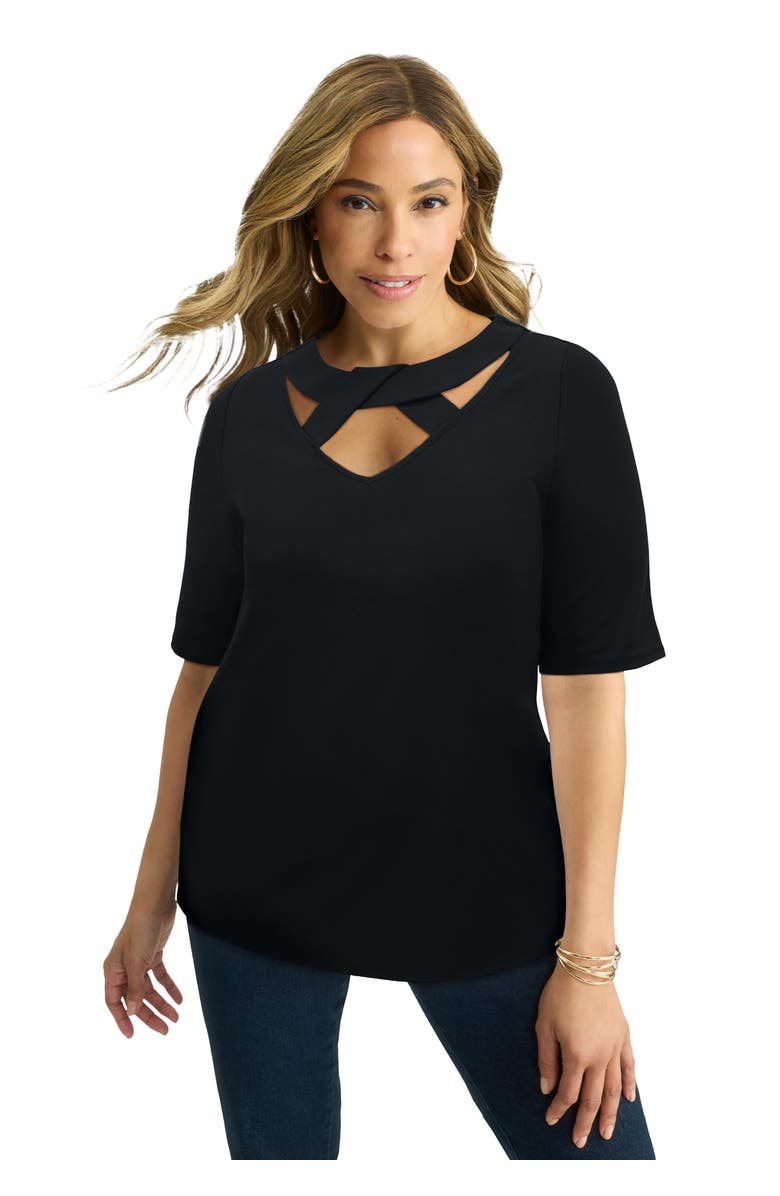Jessica London Cutout A-Line Top, Main, color, 