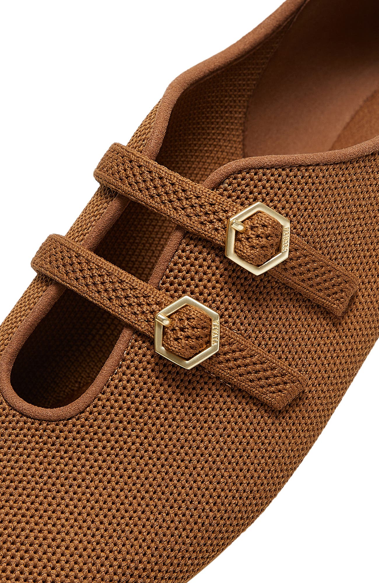 VIVAIA Twin-Strap Flats, Alternate, color, Caramel