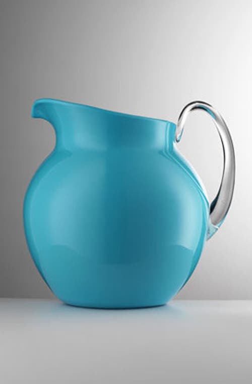 Mario Luca Giusti Palla Glaze Pitcher In Turquoise