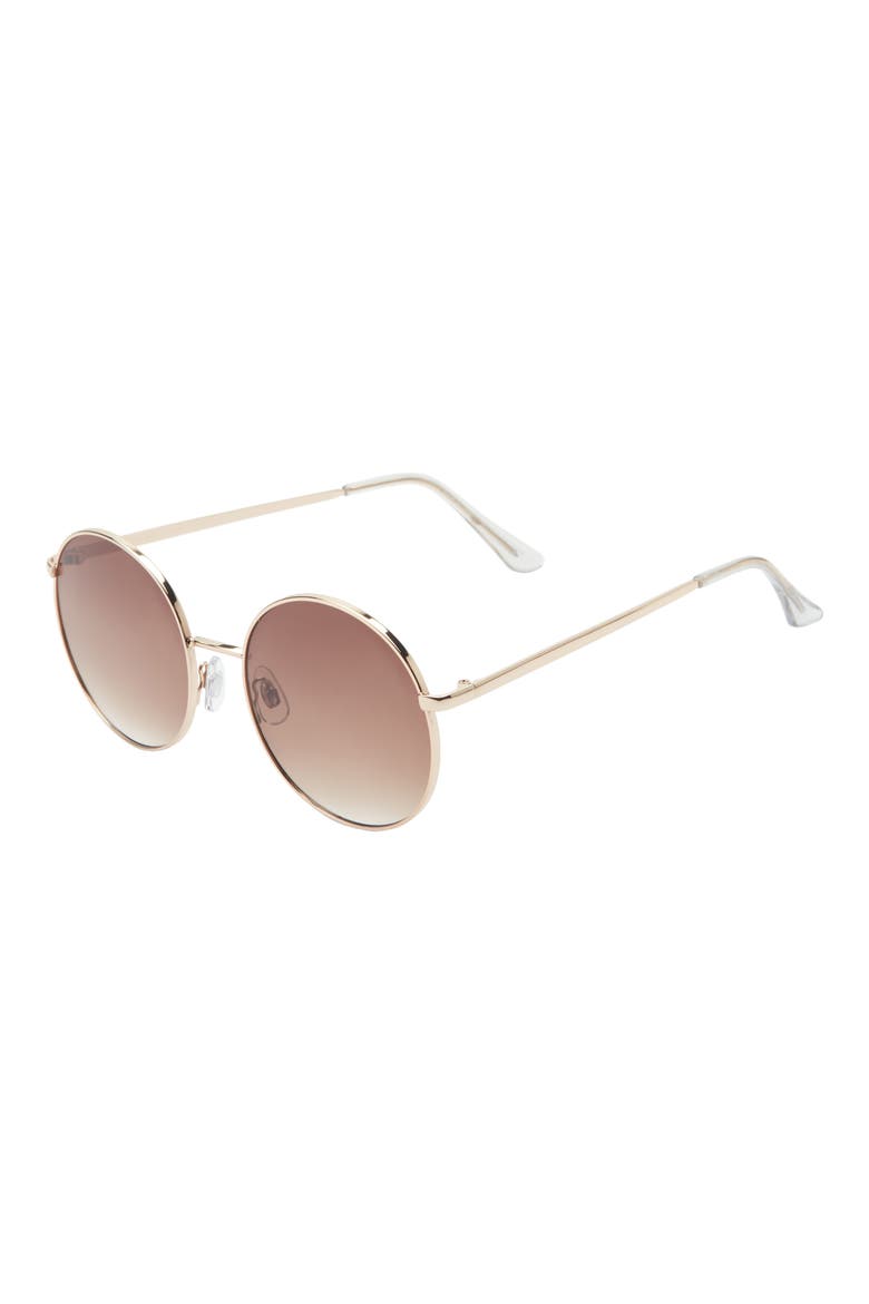 Oversize Round Sunglasses, Alternate, color, GOLD