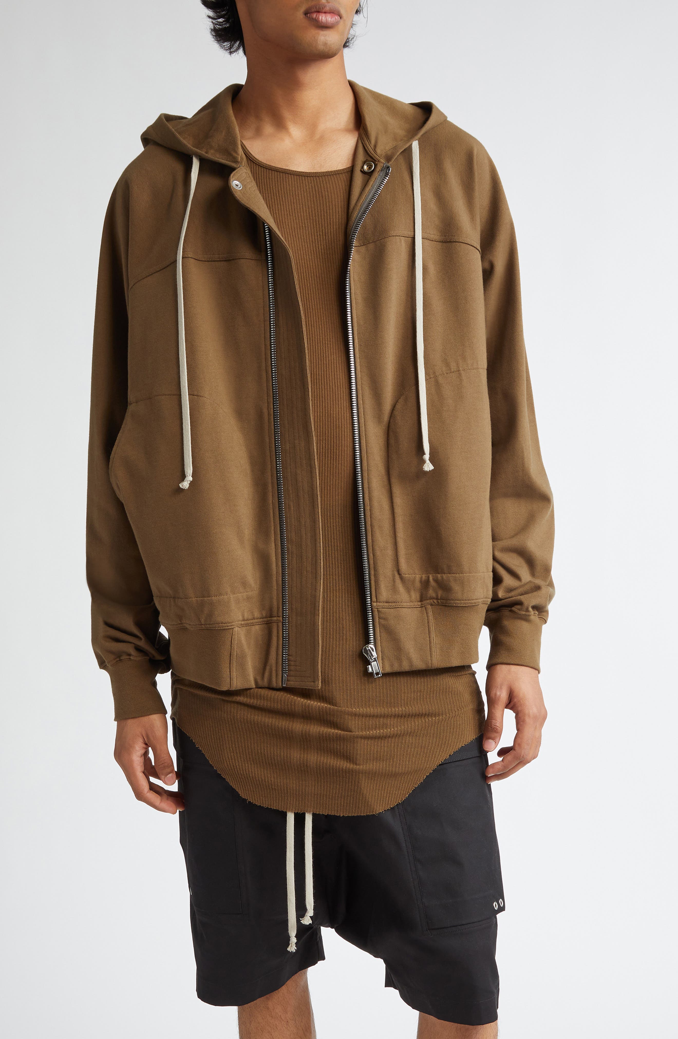 Rick Owens Cotton Zip Hoodie