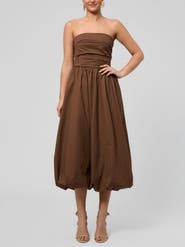 RACHEL Rachel Roy Rosalie Strapless Midi Dress