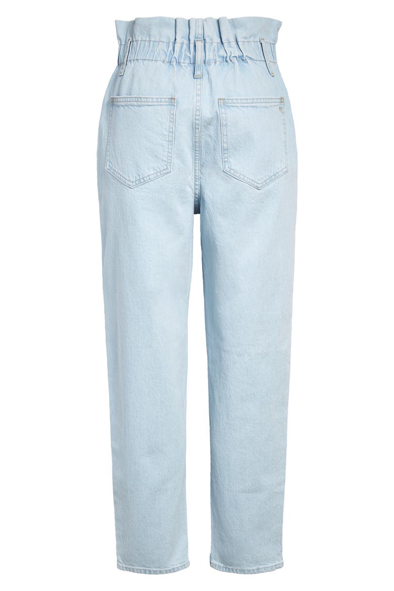 Paperbag High Waist Classic Straight Jeans, Alternate, color, BROOMFIELD WASH