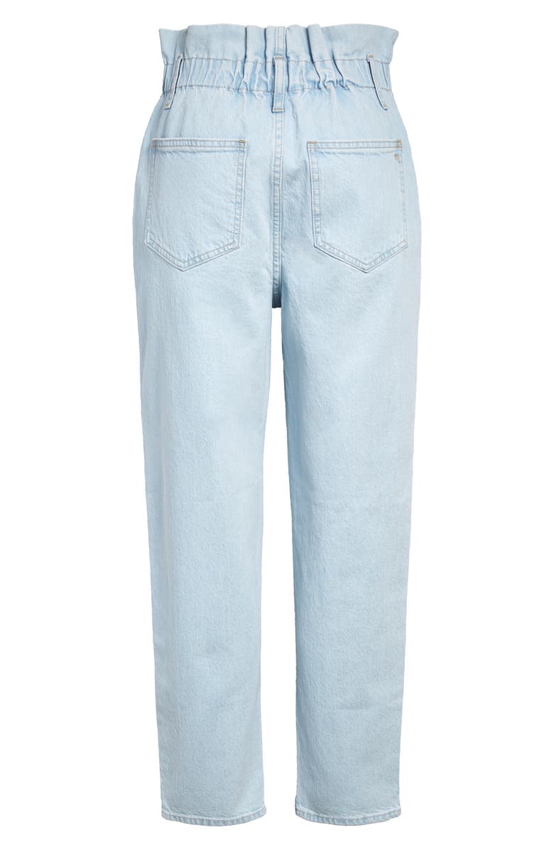 Madewell Paperbag High Waist Classic Straight Jeans, Alternate, color, 