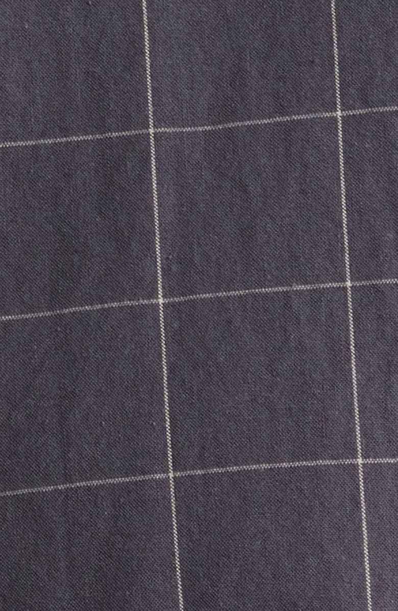 BP. Windowpane Check Short Sleeve Cotton Button-Up Shirt, Alternate, color, Grey Stonehenge Window Pane