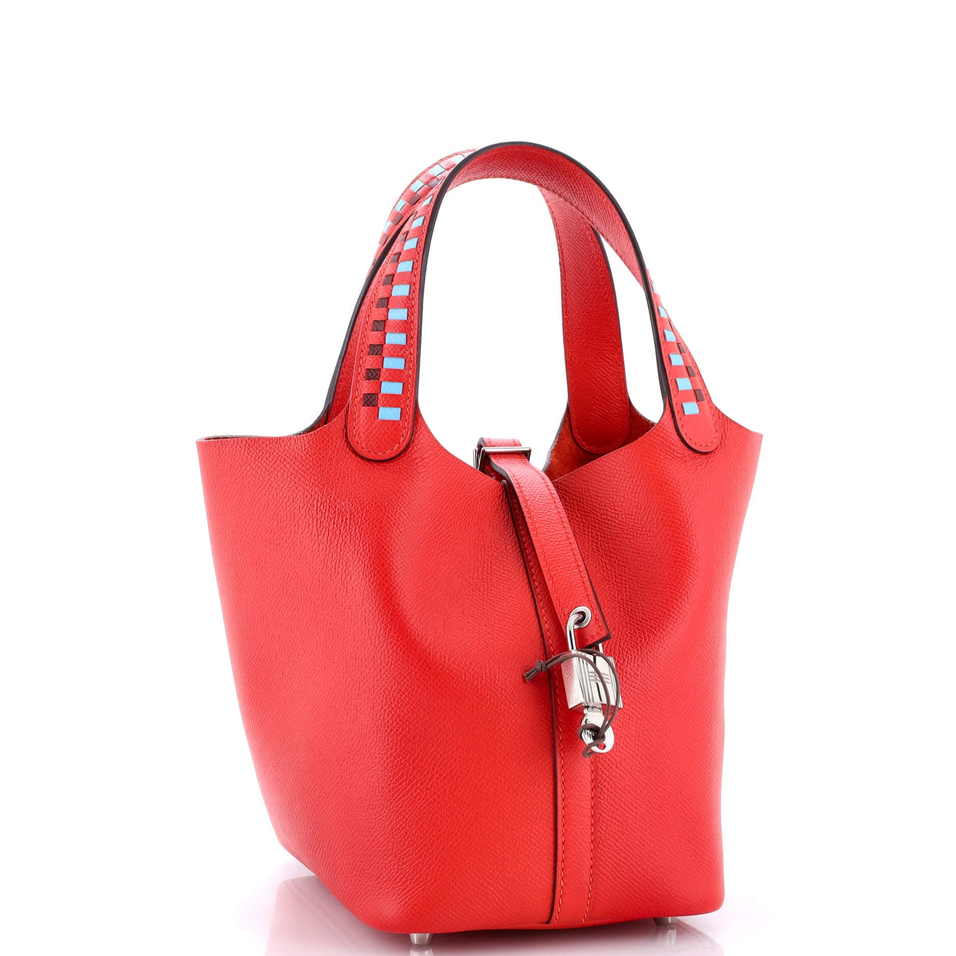 Picotin Lock Bag Tressage Epsom PM, Alternate, color, Orange