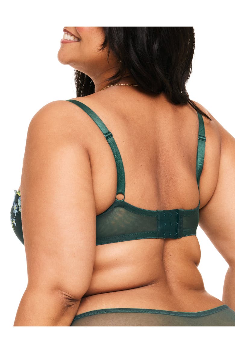 Daphne Contour Balconette Bra, Alternate, color, Floral green