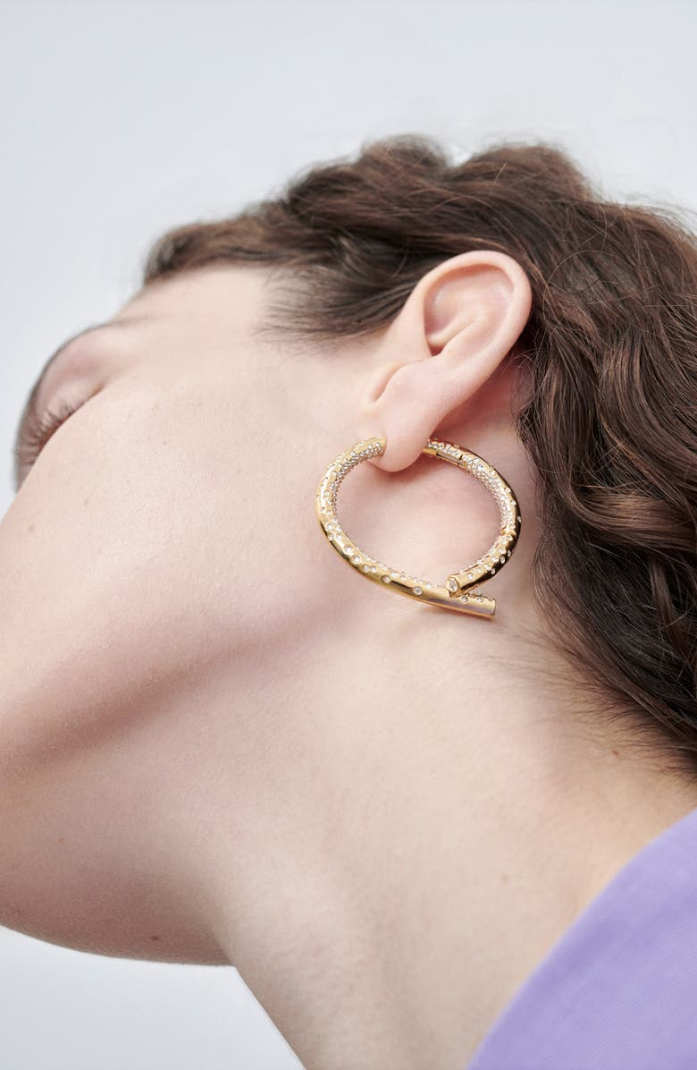 TABAYER Oera Pavé Diamond Orb Earrings, Alternate, color, Yellow Gold