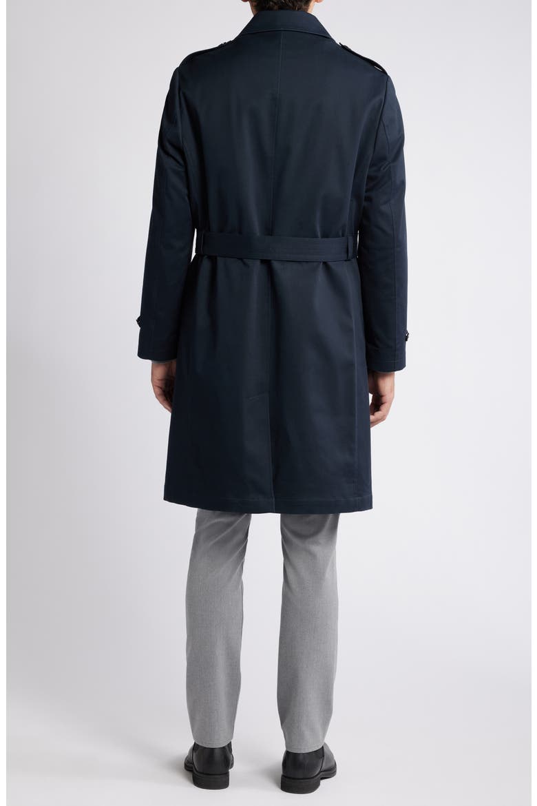 Bridgeport Water Resistant Double Breasted Trench Coat, Alternate, color, NAVY