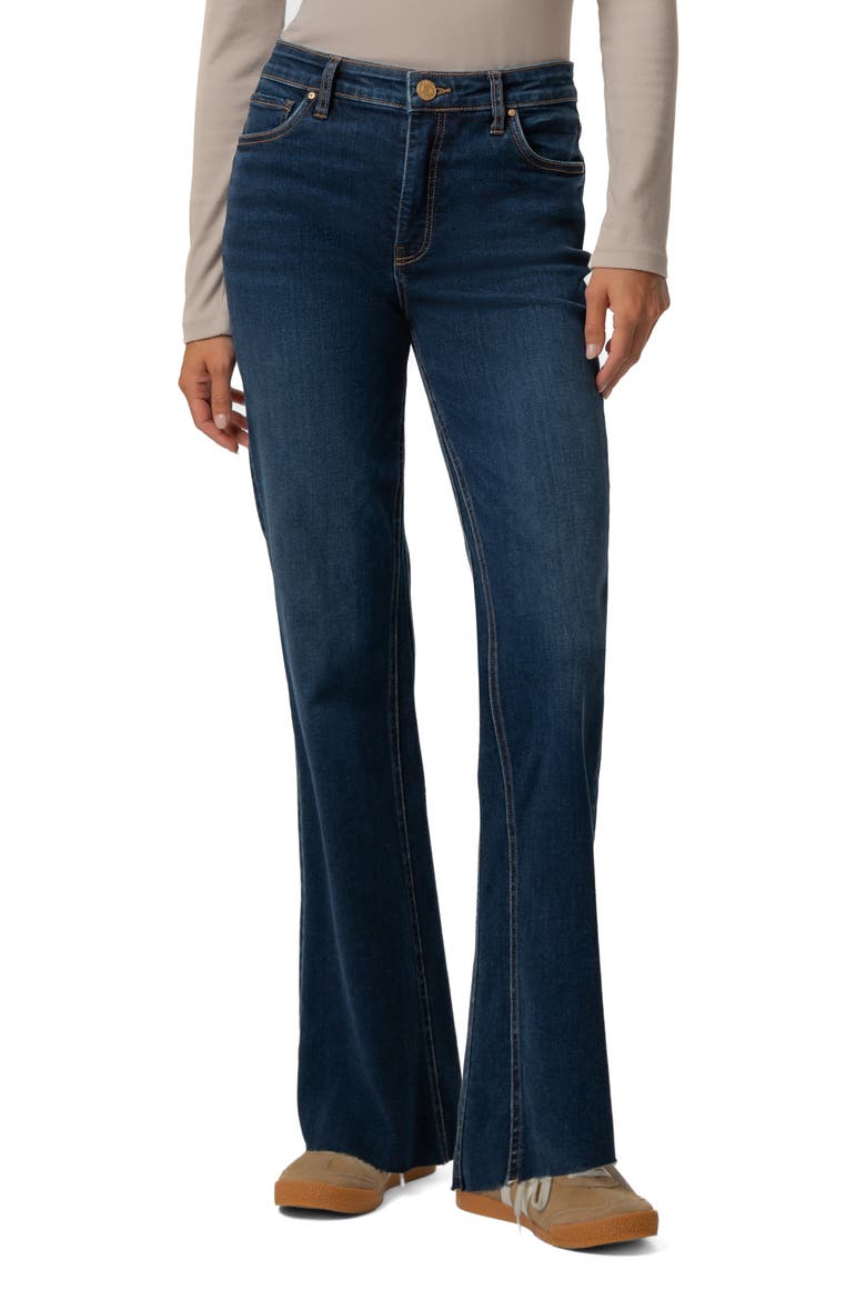 Kelly Fab Ab Raw Hem High Waist Kick Flare Jeans, Main, color, MYSTICALLY