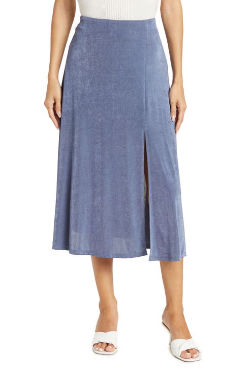 Side Slit Midi Skirt