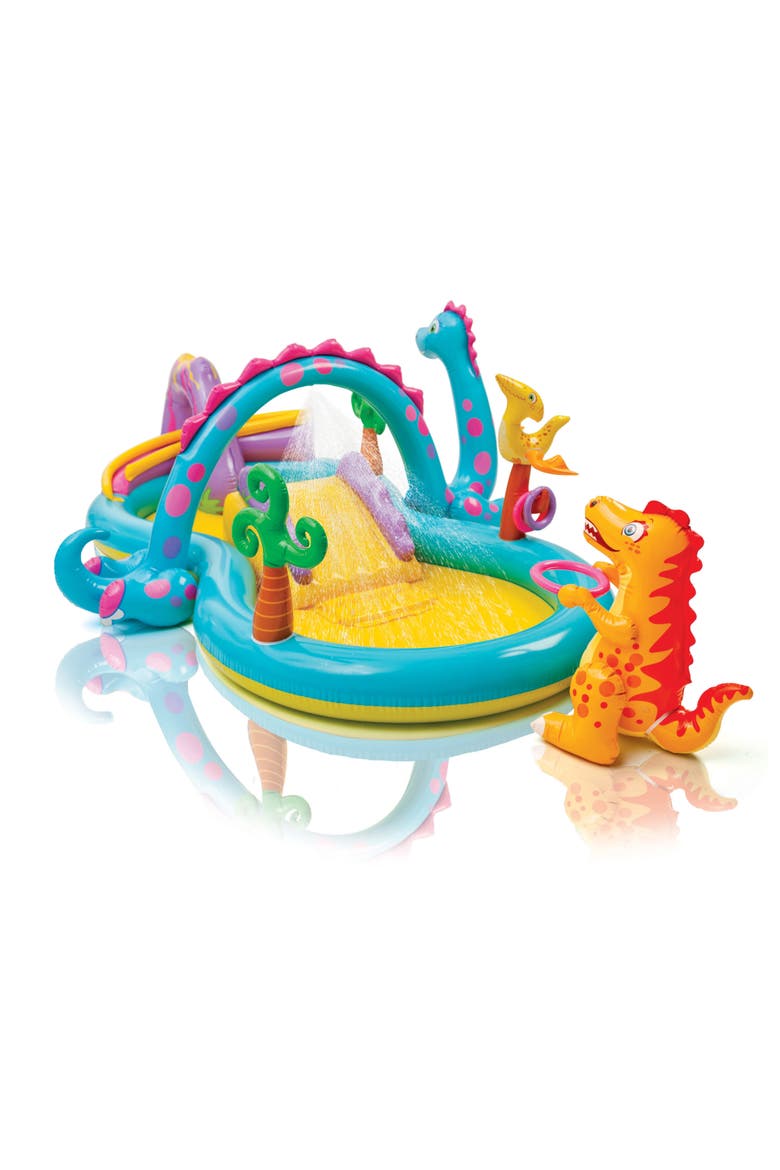 Dinoland Backyard Inflatable Swimming Pool, Main, color, Multicolored