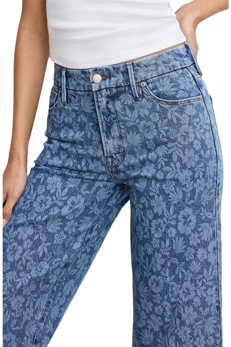 Good Waist High Waist Crop Palazzo Jeans, Alternate, color, HIBISCUS BLOOM001