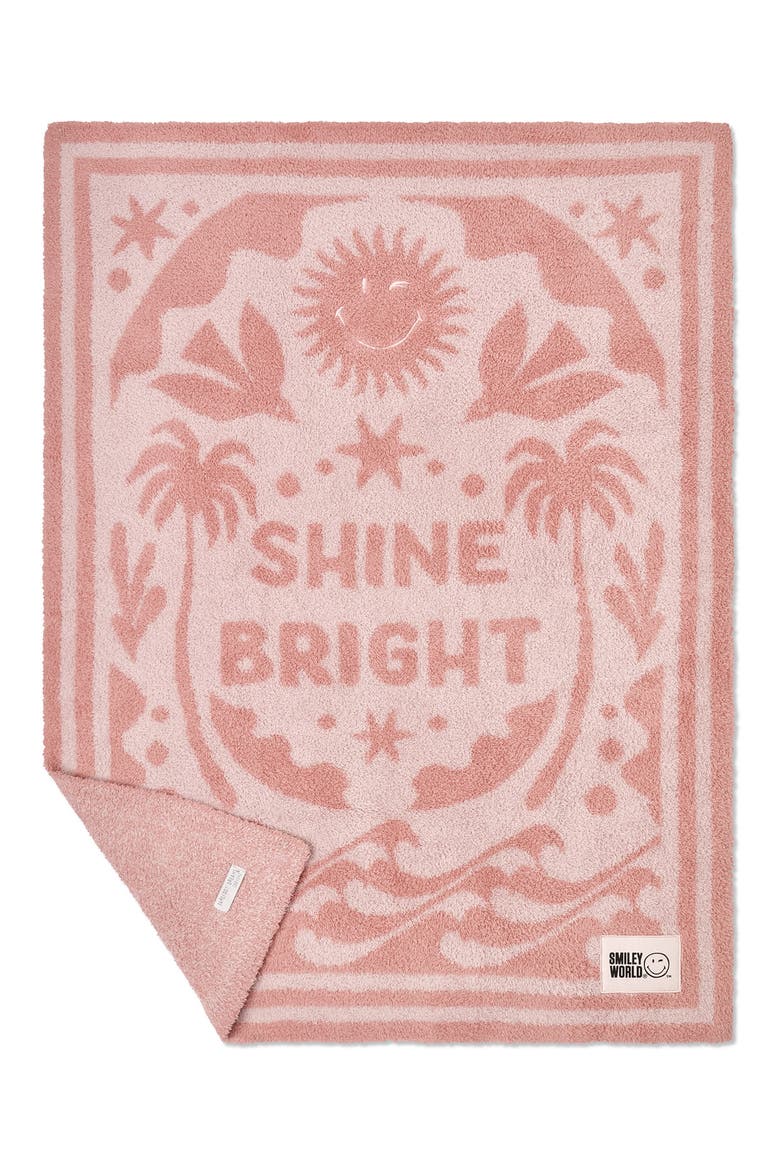 x Smileyworld CozyChic® Stroller Blanket, Alternate, color, DUSTY CORAL MULTI