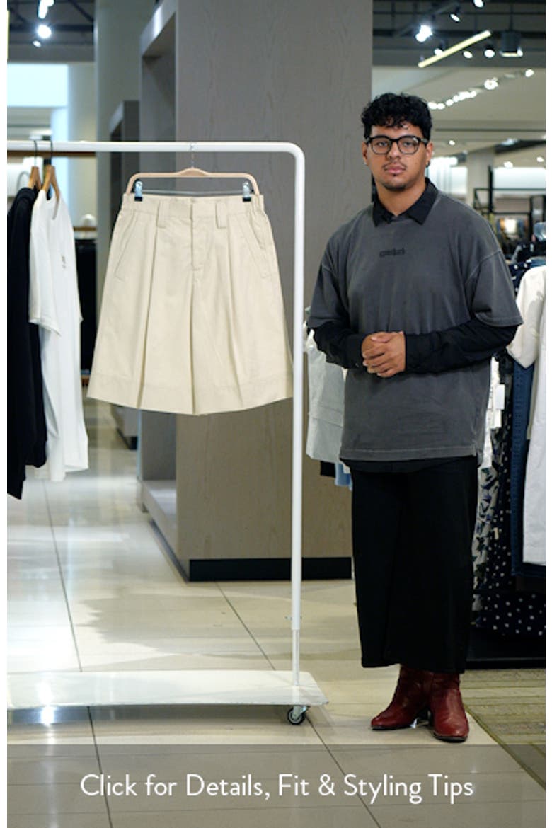 Relaxed Fit Pleat Front Chino Shorts video