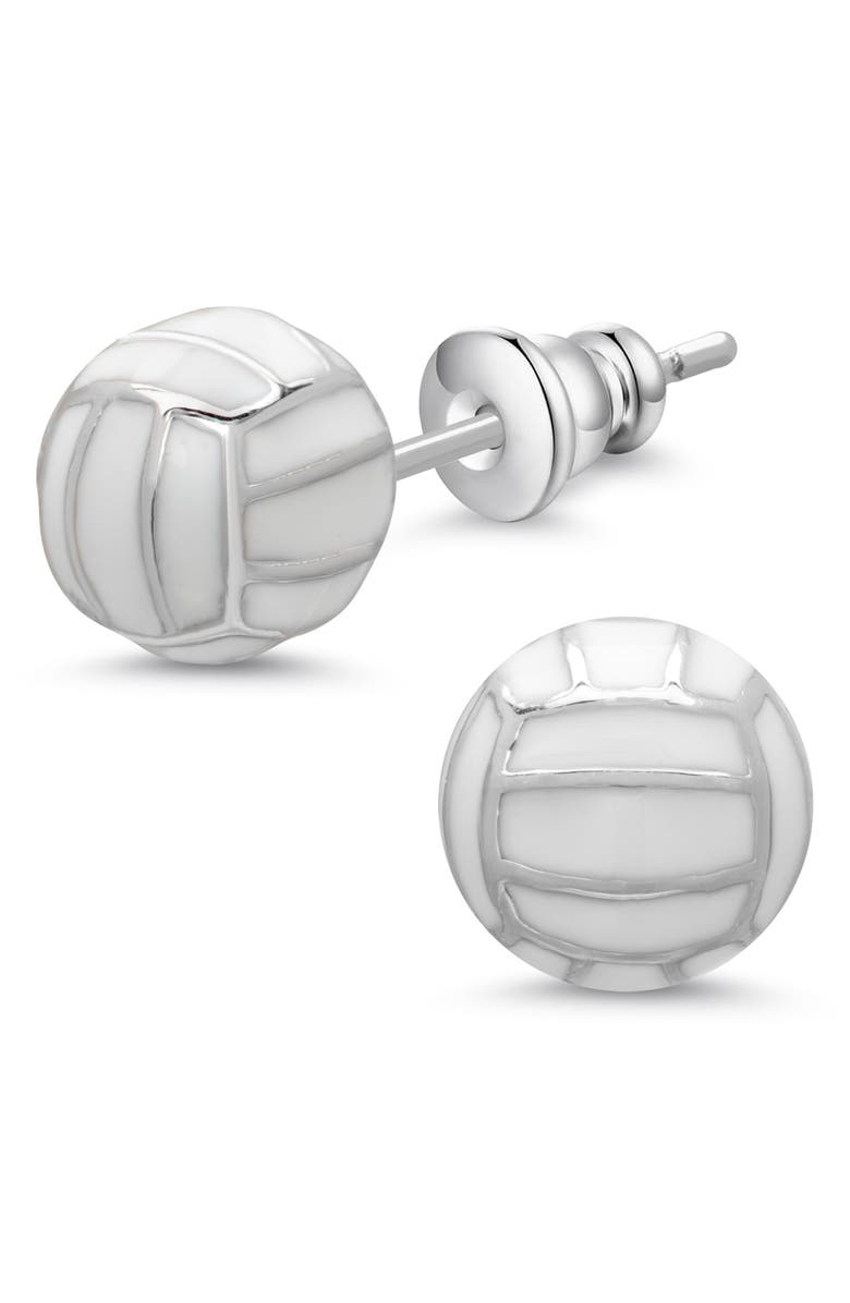 Lily Nily Kids' 3D Volleyball Stud Earrings, Main, color, Silver
