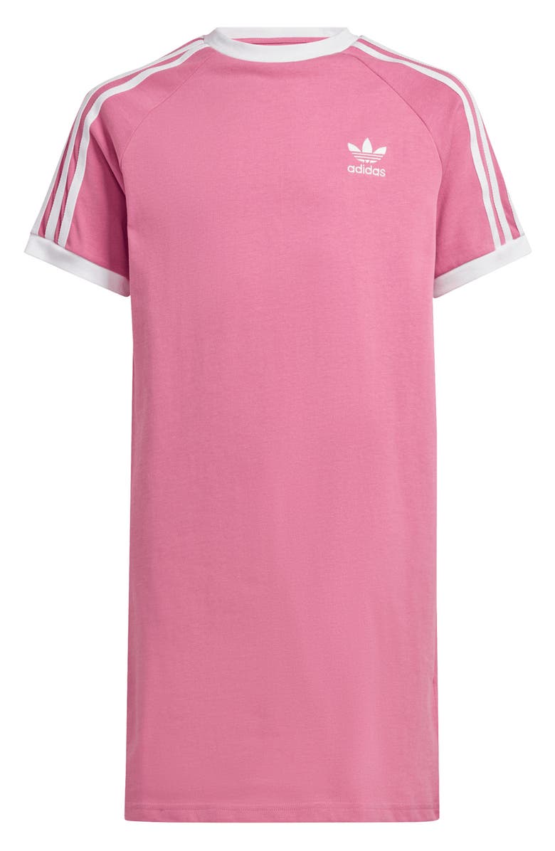 adidas Kids' 3-Stripes Cotton T-Shirt Dress, Main, color,