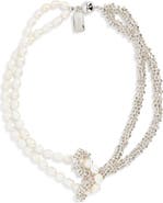 Julietta Minetta Freshwater Pearl & Rondelle Collar Necklace