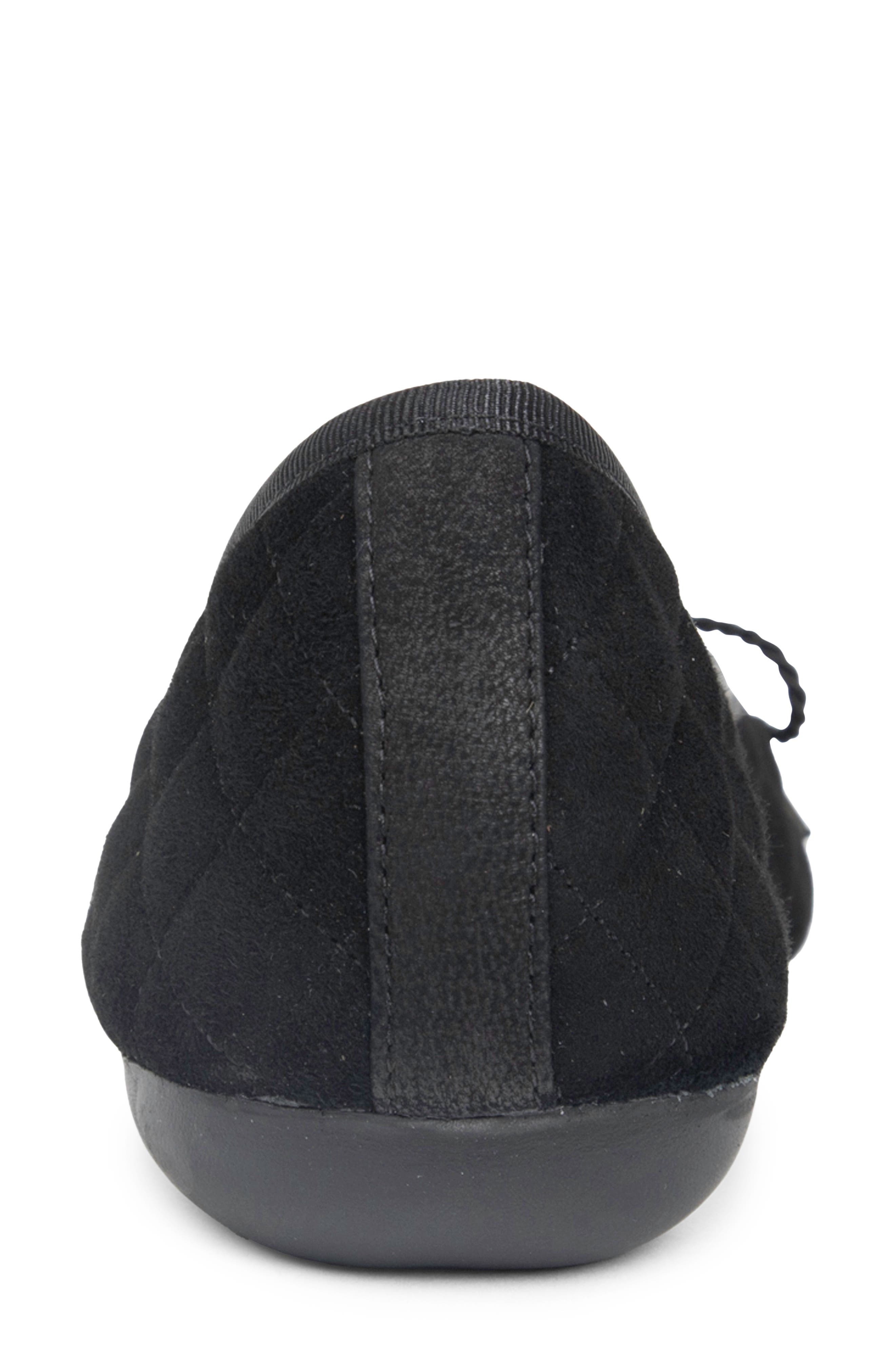 PAUL MAYER Best Cap Toe Ballet Flat, Alternate, color, Black Suede