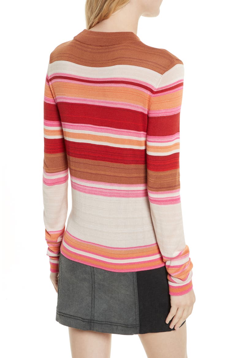 Show Off Your Stripes Sweater, Alternate, color, RED