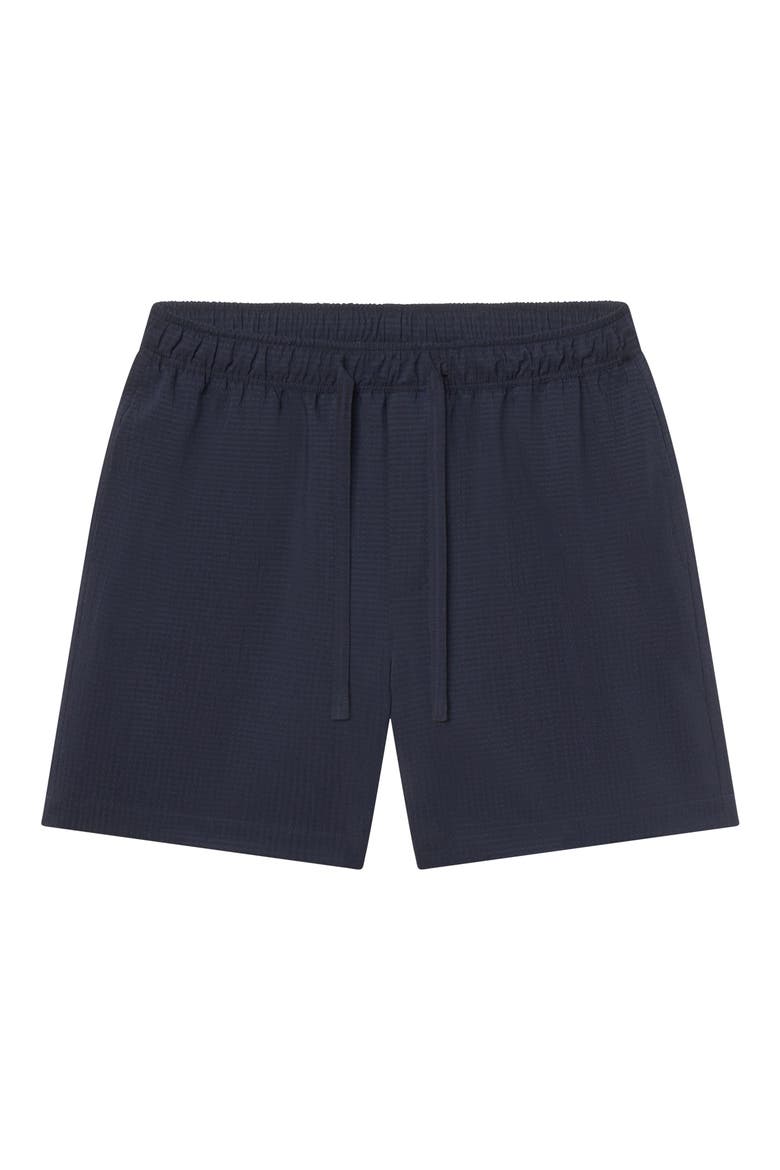 Seersucker Drawstring Shorts, Alternate, color, NAVY