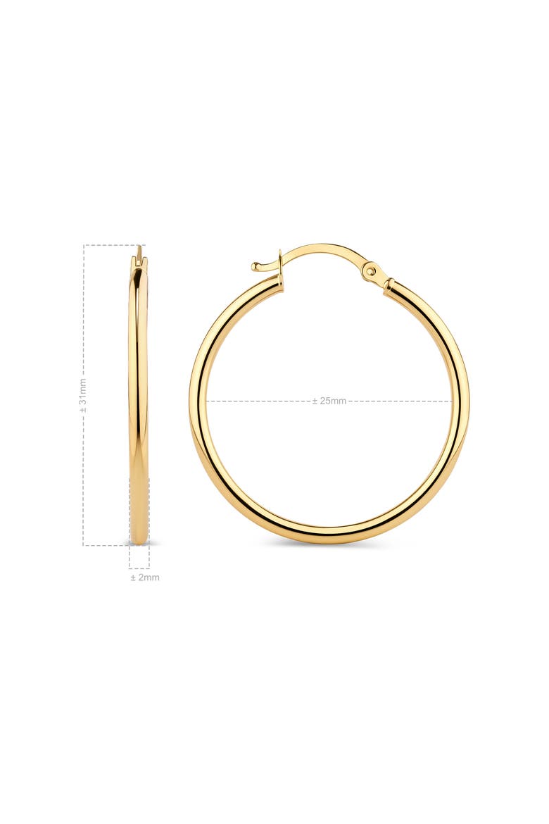 25mm Hoop Earrings in 14K Gold, Alternate, color, Yellow Gold