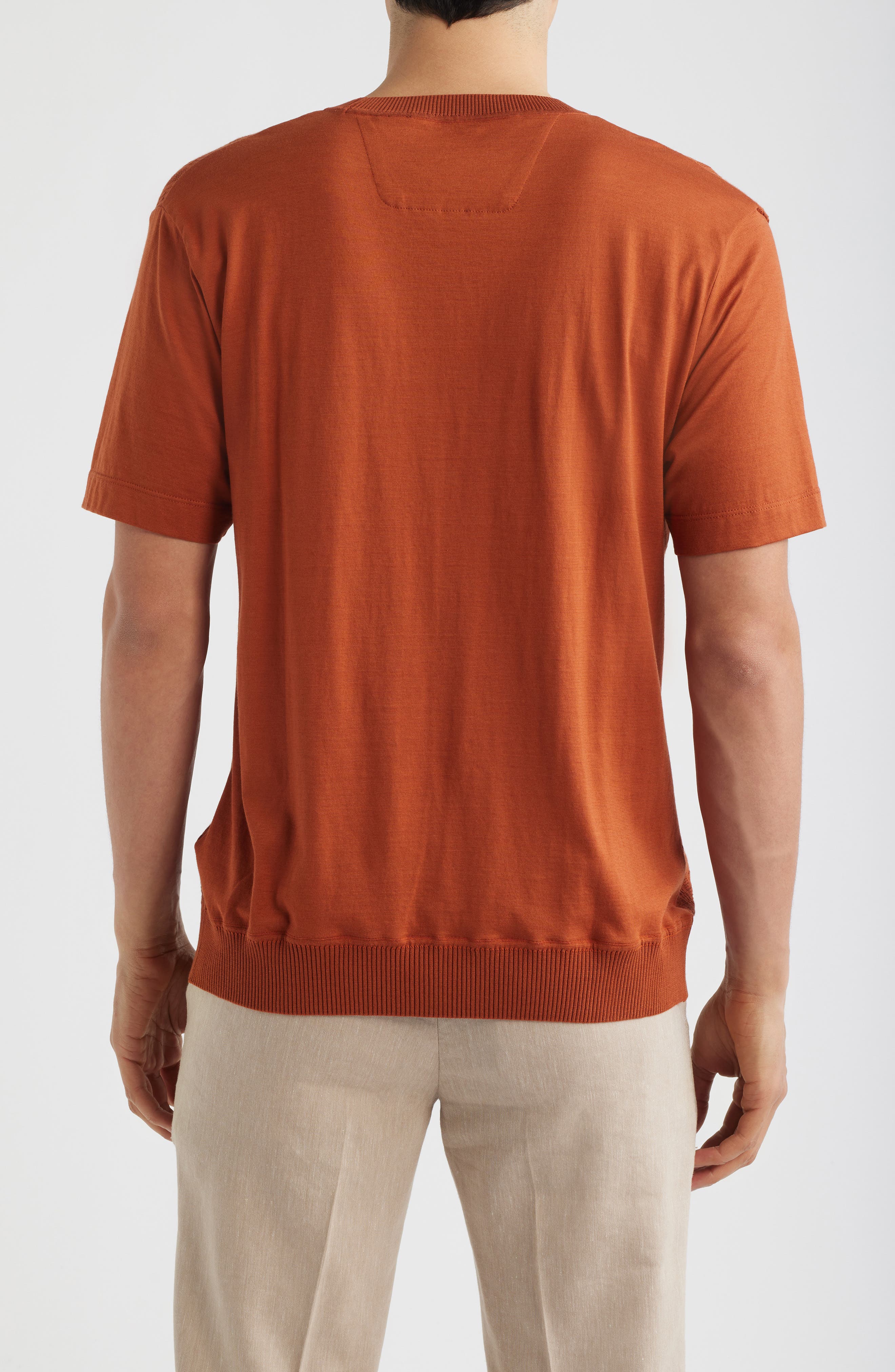 Tesar Textured Cotton & Silk T-Shirt - image 4