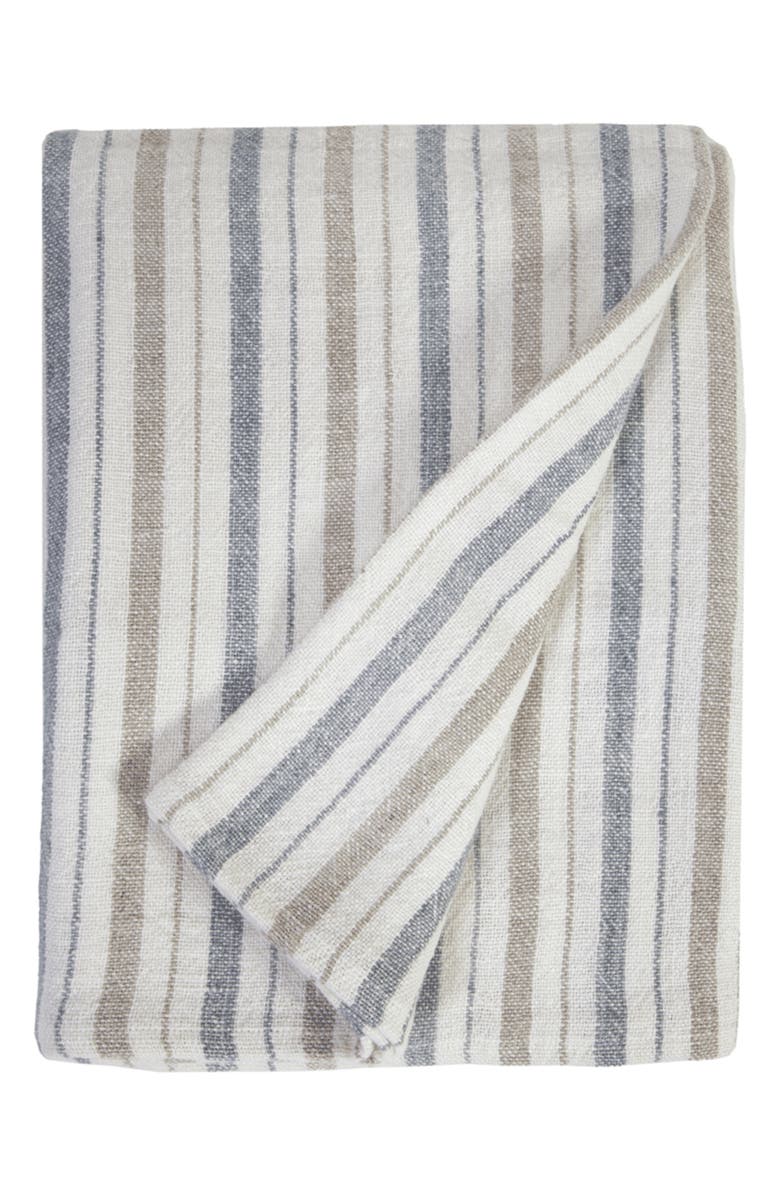 Pom Pom at Home Naples Bed Blanket, Main, color, Ocean/ Natural